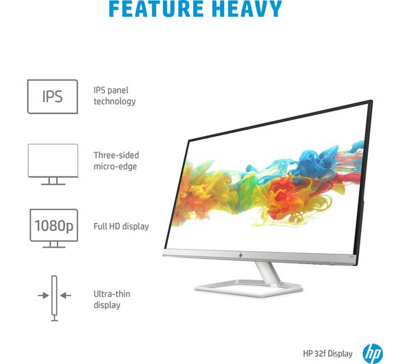 2021 Newest HP 32f 31.5 Inch FHD 1080p IPS LED Monitor, HDMI & VGA
