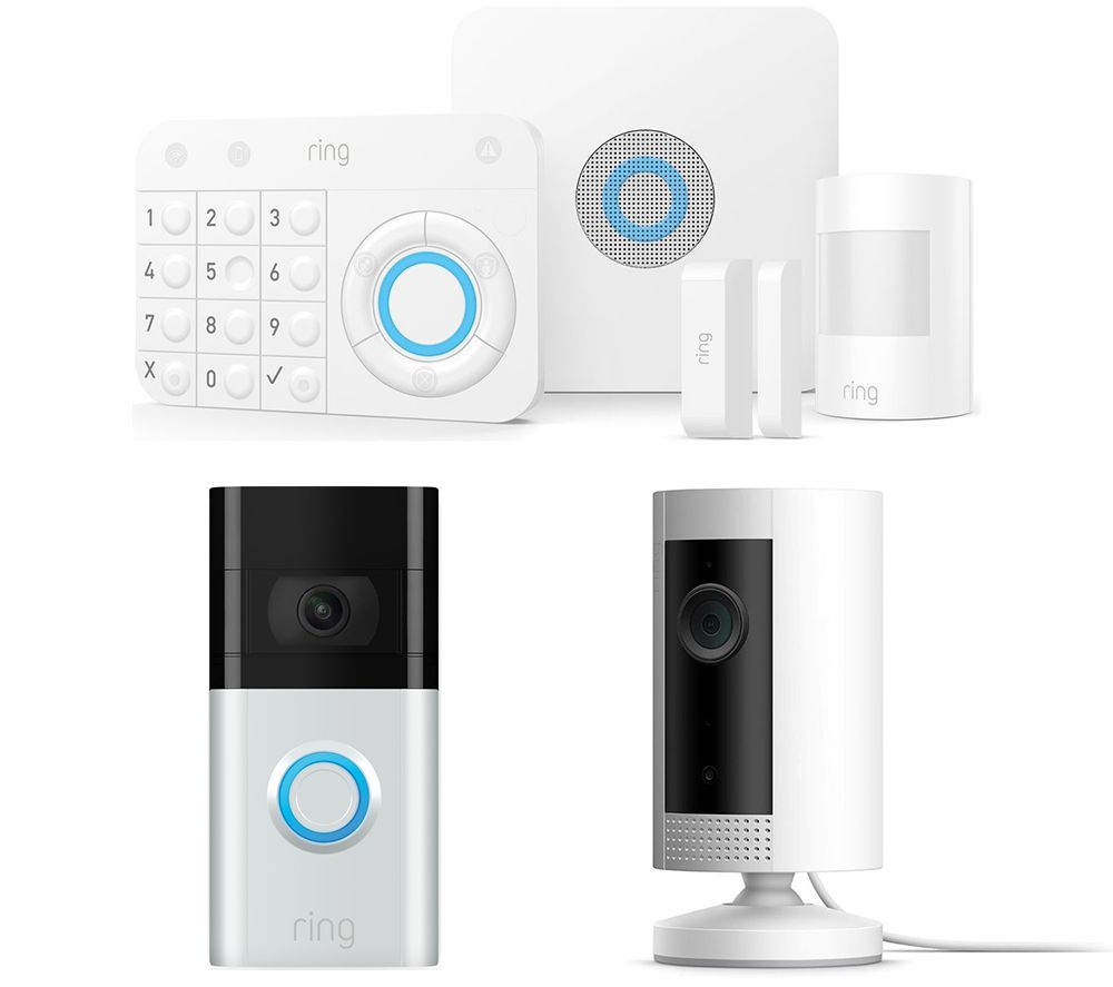 RING Alarm 5 Piece Security Kit, Video Doorbell 3 & Indoor Cam Full HD