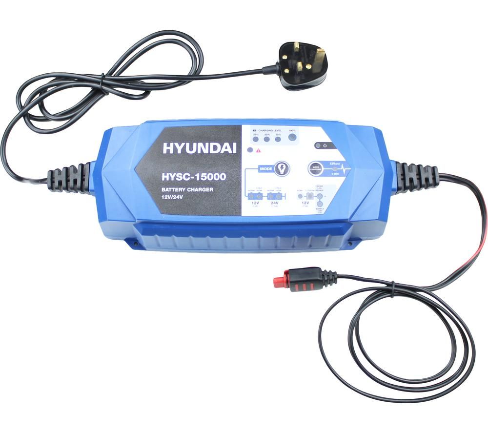 HYUNDAI HYSC-15000 SMART Battery Charger - Blue & Black