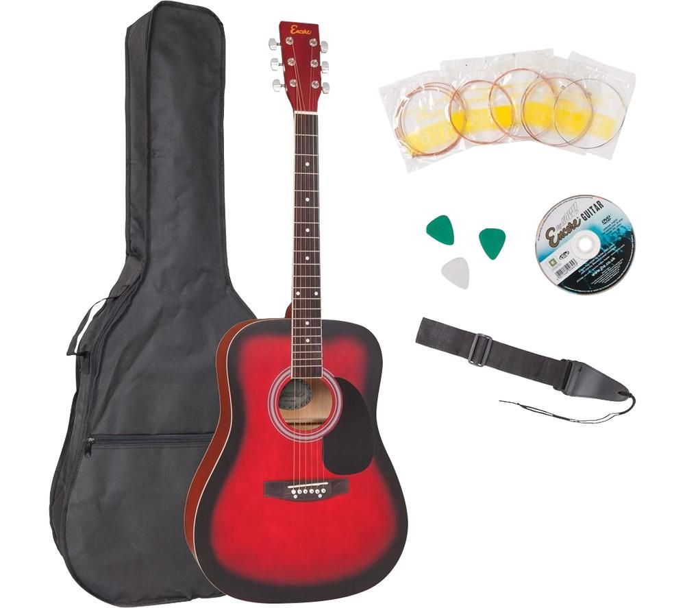 EWP-100RB Acoustic Guitar Bundle - Redburst