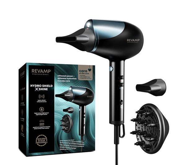 Revamp Progloss Hydro Shield X Shine Dr 6000 Hair Dryer Black