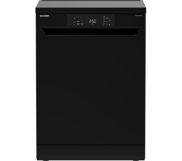 Image of SHARP QW-NA1CF47EB-EN Full-size Dishwasher - Black