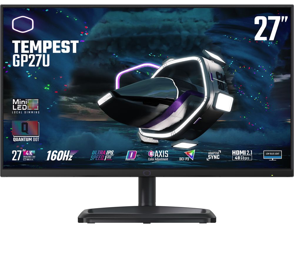 Tempest GP27U 4K Ultra HD 27" Quantum Dot Mini-LED Gaming Monitor - Black
