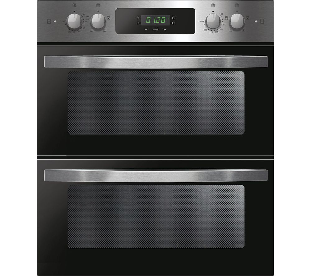 FCI7D405X Electric Built-under Double Oven - Black & Stainless Steel
