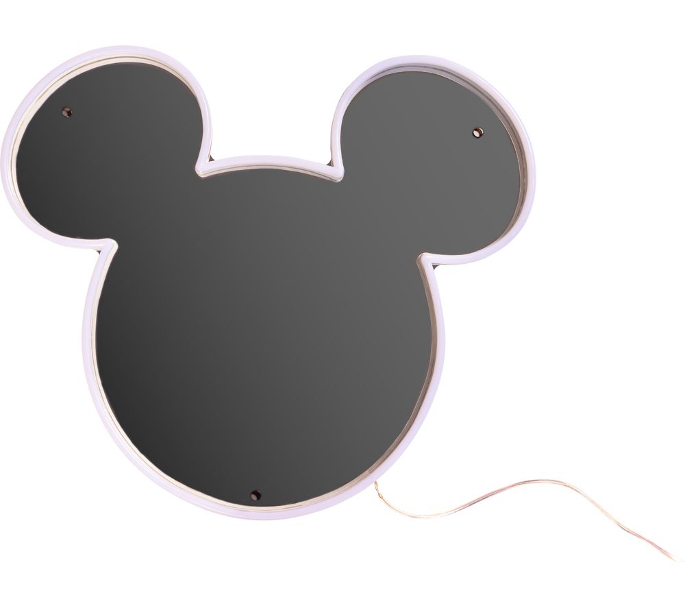 Disney Mickey Mouse LED Wall Lamp Mirror - White & Silver