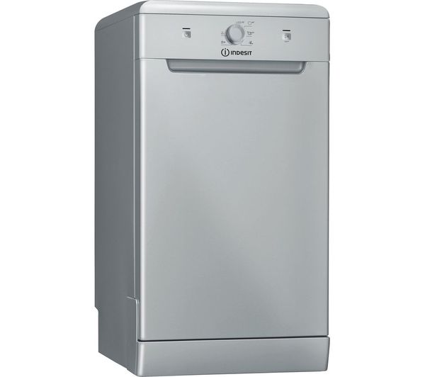 INDESIT DF9E 1B10 S UK Slimline Dishwasher - Silver