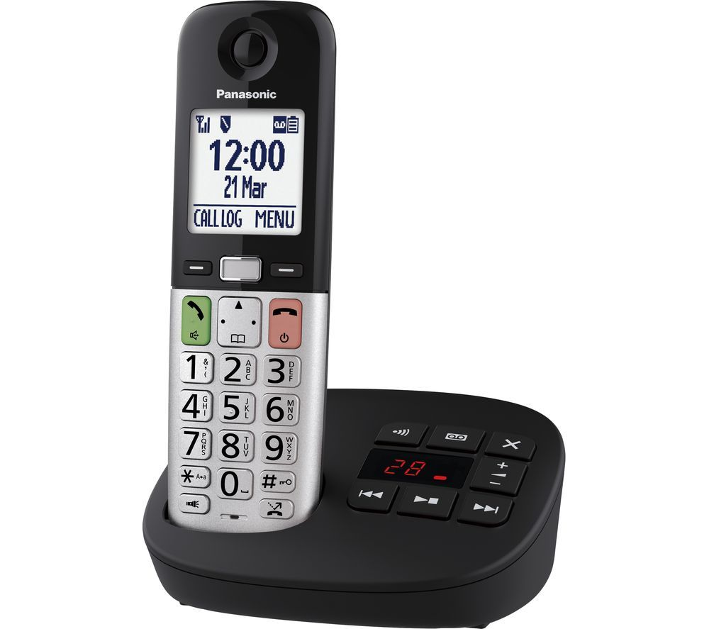 KX-TGU430EB Cordless Phone - Silver & Black