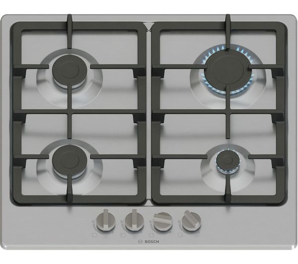 BOSCH Series 4 PGP6B5K90 60 cm Gas Hob - Stainless Steel