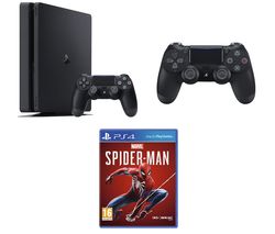 SONY PlayStation 4, Marvel's Spider-Man & DualShock 4 V2 Wireless Controller Bundle - 500 GB