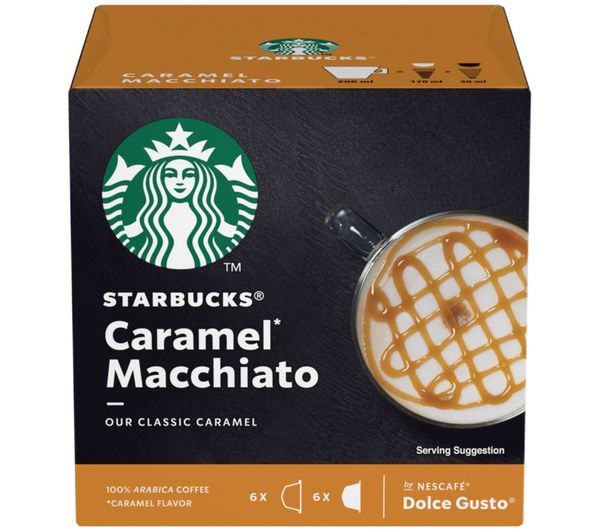 Starbucks Dolce Gusto Compatible Latte Macchiato Caramel Pods - 12