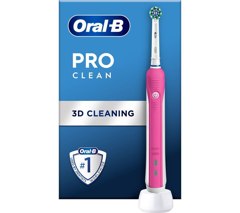 Pro Clean Cross Action Electric Toothbrush - Pink