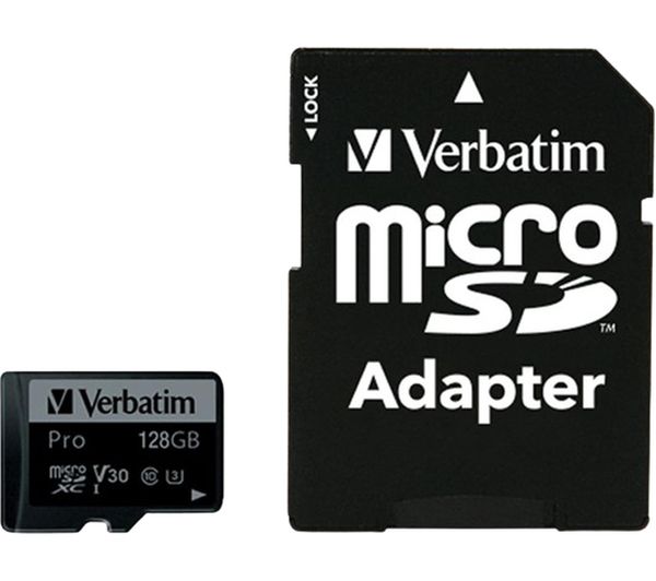 VERBATIM Pro High Performance Class 10 microSDXC Memory Card - 128 GB