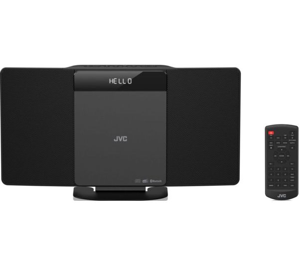 Jvc Rd D325b Bluetooth Flat Panel Hi Fi System Dark Grey