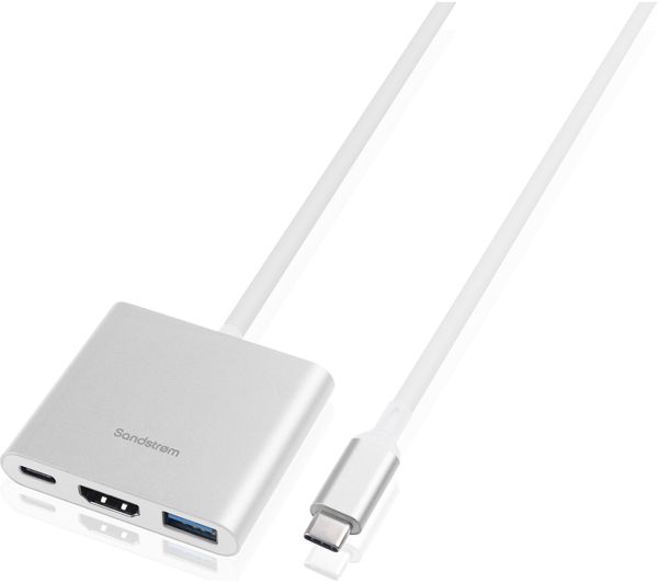 An image of SANDSTROM S3IN1AP26 3-port USB Type-C Connection Hub