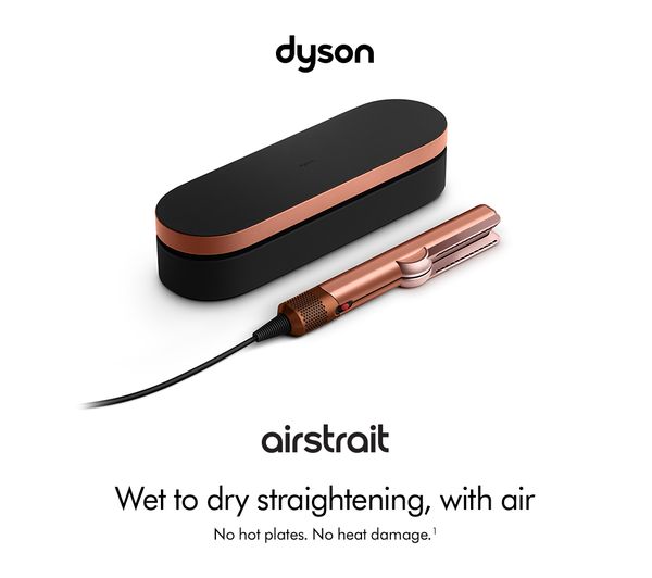 【すずね】Dyson ドライヤー Dyson Airstrait™ DYSON Airstrait Hair Straightener - Amber Silk & Pink Champagne