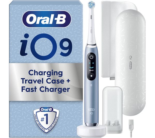 An image of ORAL-B iO 9 Electric Toothbrush & Travel Charging Case - Blue