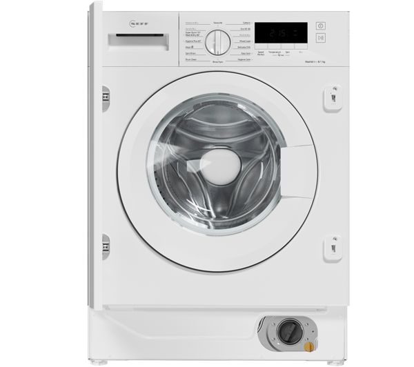 An image of NEFF V8340X0GB Integrated 8/5 kg 1400 Spin Washer Dryer - White