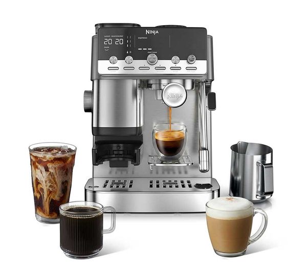 An image of NINJA Luxe Café Mini Plus ES352UK Bean to cup Coffee Machine - Stainless Steel