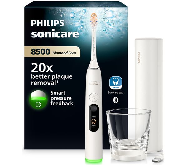 An image of PHILIPS Sonicare Next-Gen DiamondClean Series 8500 HX8513/11 Electric Toothbrush - White