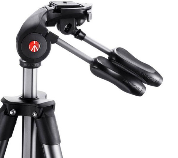 Manfrotto Compact Advanced Aluminium Tripod with 3-Way Head MKCOMPACTADV-BK  (Load Capacity Upto 3kg),Black