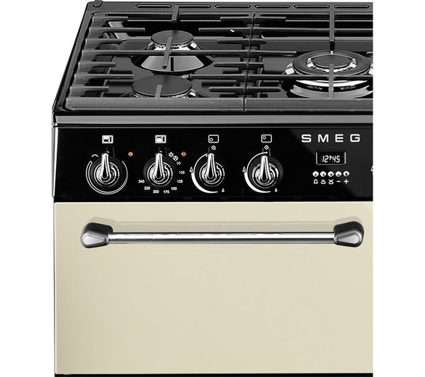 Buy SMEG Blenheim 90 cm Dual Fuel Range Cooker Cream & Black Free