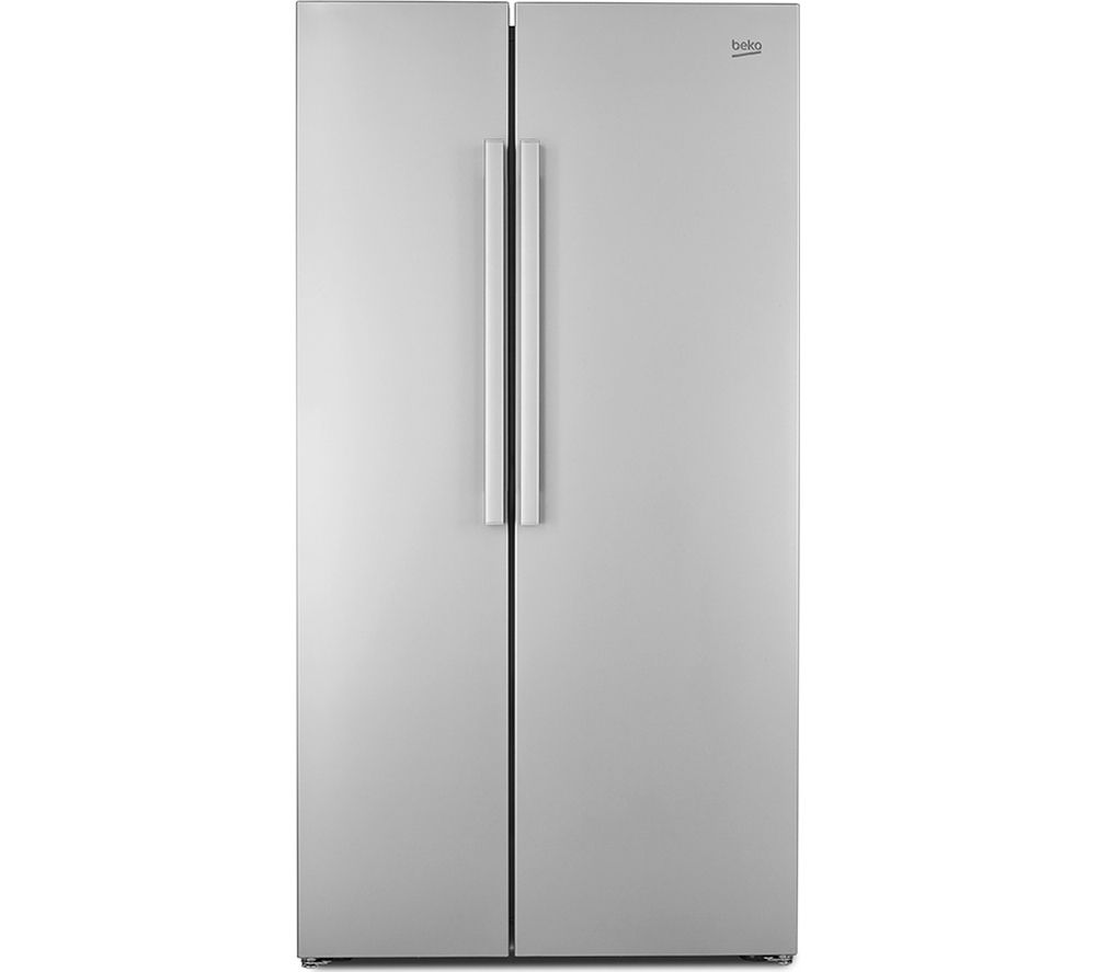 BEKO RAS121LS American-Style Fridge Freezer – Silver, Silver