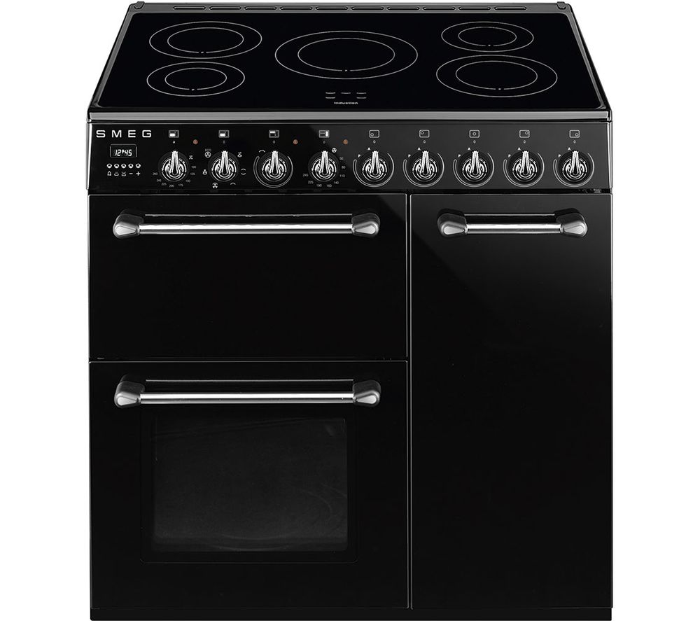 SMEG Blenheim BM93IBL 90 cm Electric Induction Range Cooker – Black, Black