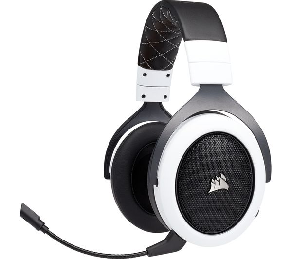 CORSAIR HS70 Wireless 7.1 Gaming Headset - Black & White, Black