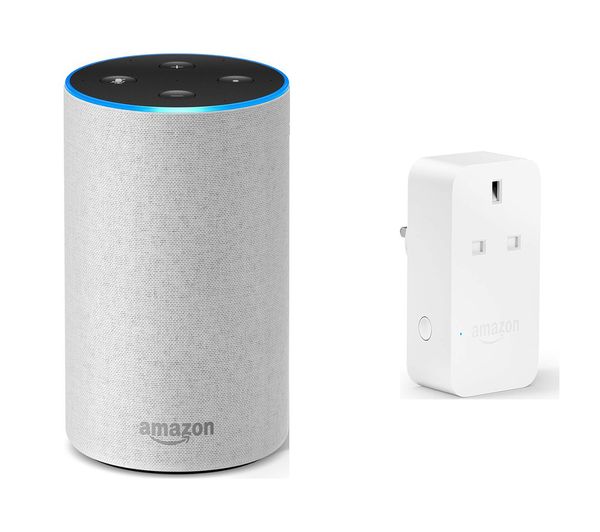 AMAZON Echo & Smart Plug Bundle - Sandstone Fabric
