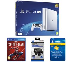 SONY PlayStation 4 Pro, Marvel's Spider-Man, Twin Docking Station & PlayStation Plus Subscription Bundle