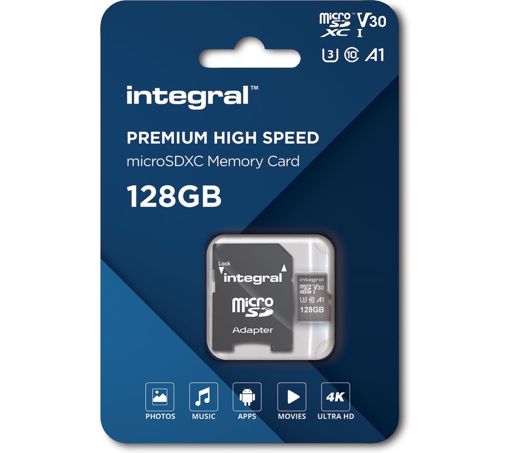 INTEGRAL V30 Class 10 microSD Memory Card - 128 GB