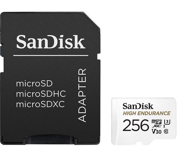 Sandisk High Endurance Class 10 Microsdxc Memory Card 256 Gb