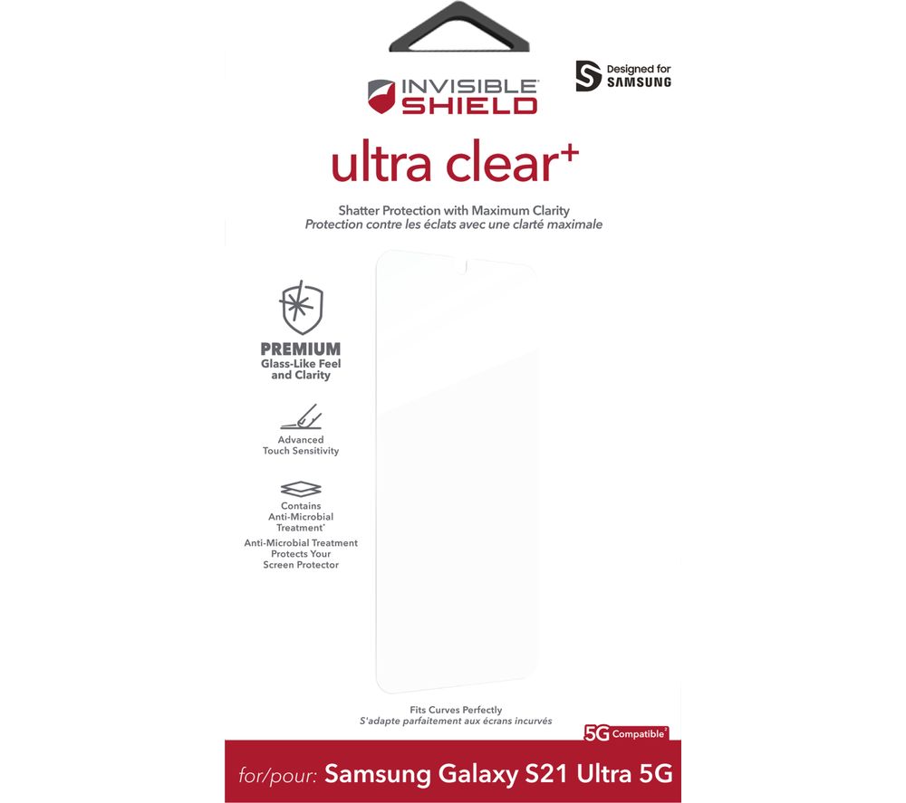 ZAGG InvisibleShield Ultra Clear+ Samsung S21 Ultra Screen Protector