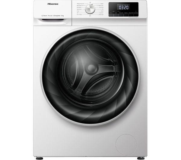 Image of HISENSE WFQY801418VJM 8 kg 1400 rpm Washing Machine - White