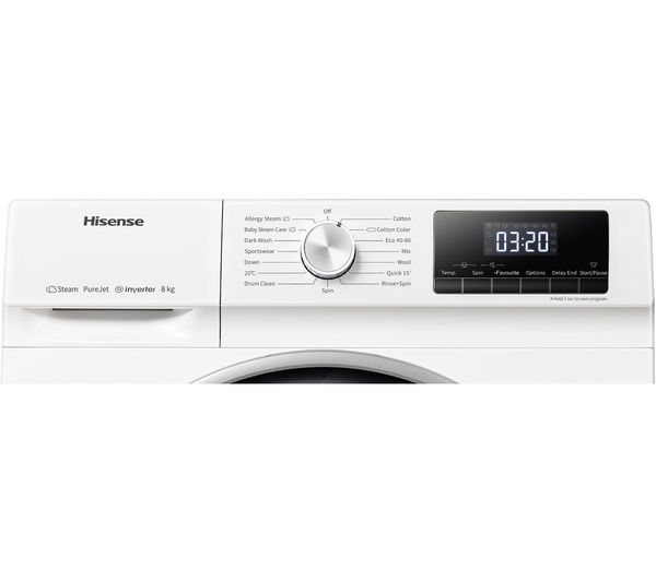 hisense wfqy801418vjm 8 kg 1400 rpm washing machine white