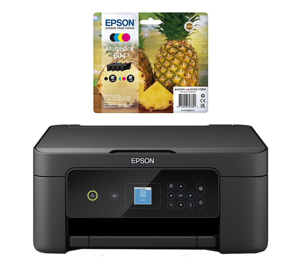 Expression Home XP-3205 All-in-One Wireless Inkjet Printer & Full Set of Ink Cartridges Bundle