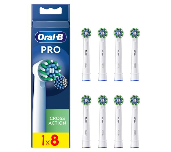 Oral B Crossaction X Filaments Replacement Toothbrush Head Pack Of 8