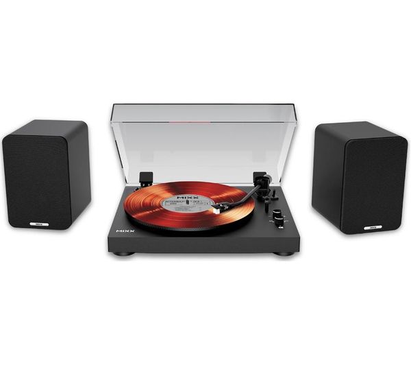 Mixx Analog System 5 Mas 05 Bk 488 Belt Drive Turntable With Speakers Black