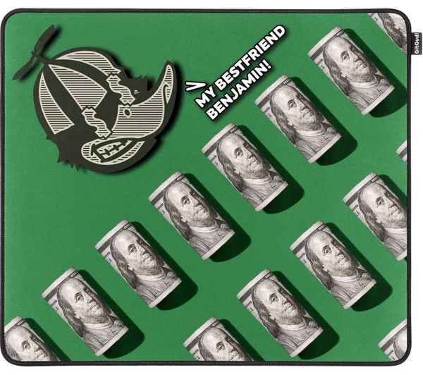 An image of GITGUD Best friend Benjamin Gaming Mouse Mat - Green, XL