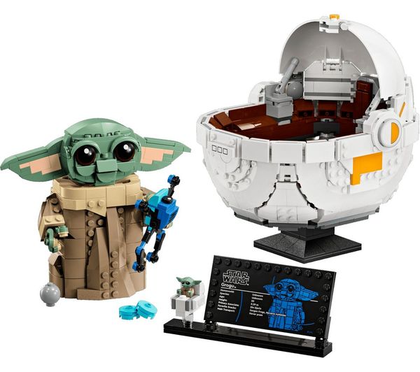 An image of LEGO Star Wars 75403 Grogu with Hover Pram Set