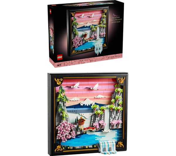 An image of LEGO Art 31218 Japanese Cherry Blossom Landscape Set for Adults
