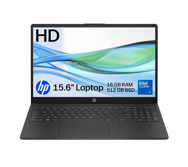 An image of HP 15-fd1505sax 15.6" Laptop - Intel® Core™ 5, 512 GB SSD, Black