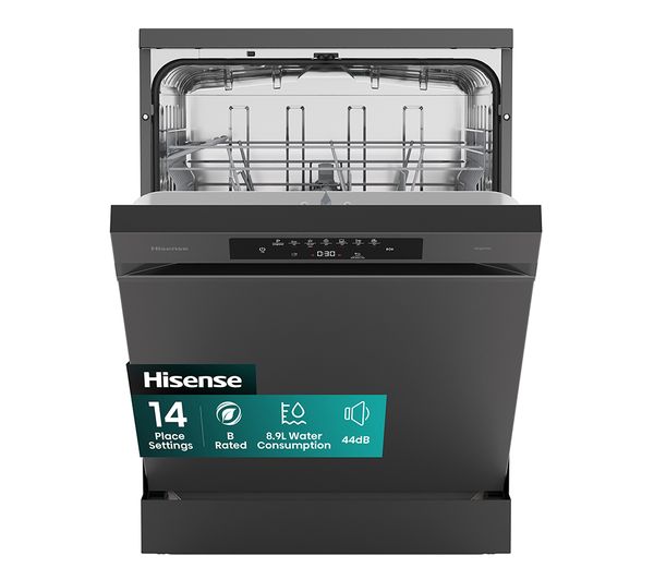 An image of HISENSE Hi4 HS642B90B Full-size Dishwasher - Black