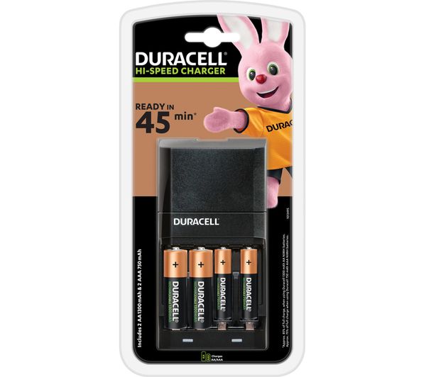 Duracell Cef27 4 Battery Charger With Batteries