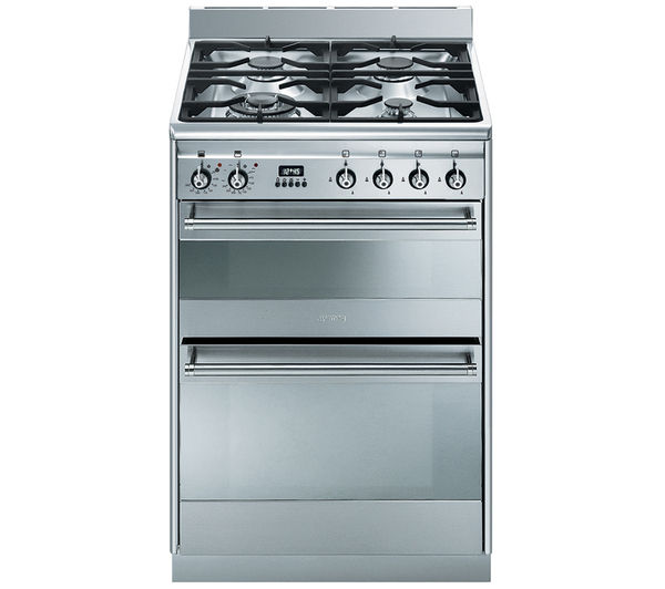 SMEG Concert 60 Dual Fuel Cooker - Stainless Steel, Stainless Steel