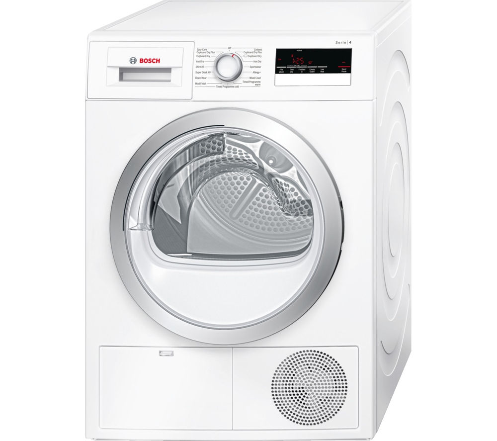 Bosch Tumble Dryer WTN85200GB Condenser  – White, White
