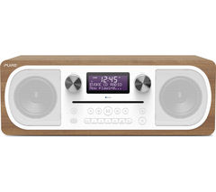 PURE Evoke C-D6 DAB+/FM Bluetooth Clock Radio - Walnut