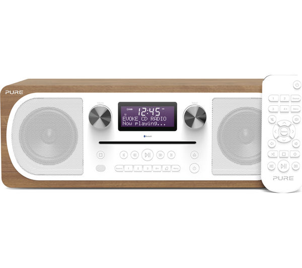 Pure Evoke C-D6 CD Player & DAB+ radio with Bluetooth - Walnut