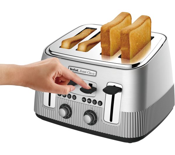 TEFAL Avanti Classic TT780E40 4Slice Toaster Silver Fast Delivery
