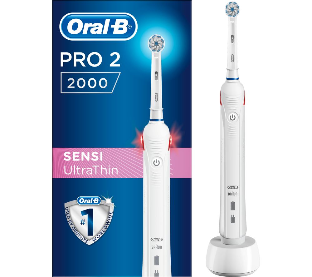 ORAL B Pro 2 2000S Sensi Ultra-thin Electric Toothbrush